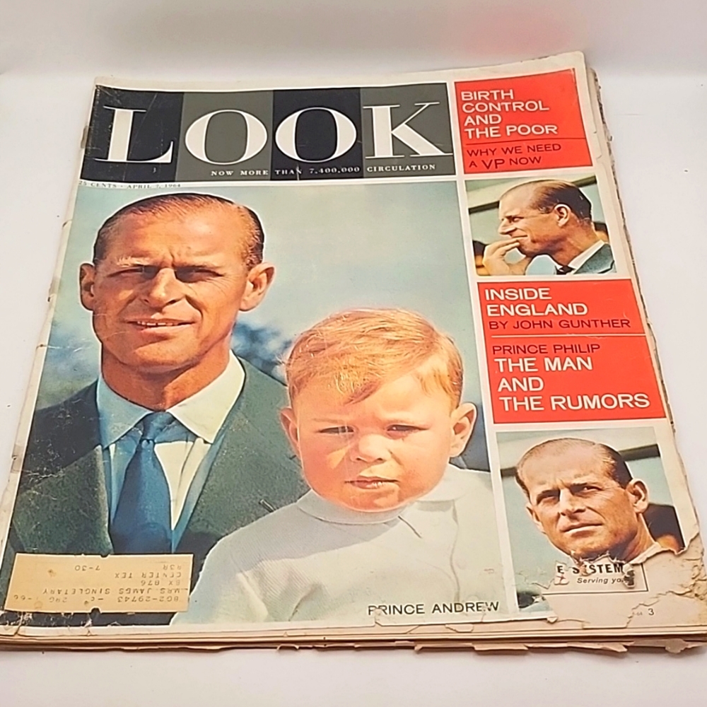 Vintage April 7,1964 Look Magazine Prince Philip